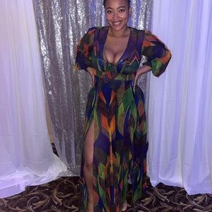 Beautiful high split float dress